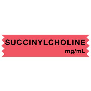 Anesthesia Tape, Succinylcholine mg/mL, 1" x 1/2"