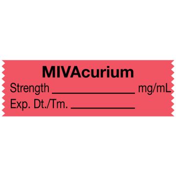 Anesthesia Tape, Mivacurium mg/mL, 1-1/2" x 1/2"