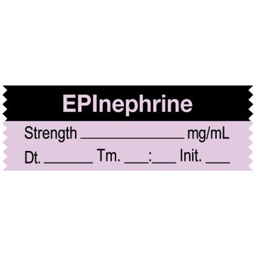 Anesthesia Tape, Epinephrine mg/mL, Date Time Initial, 1-1/2" x 1/2"