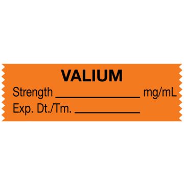 Anesthesia Tape, Valium mg/mL, 1-1/2" x 1/2"