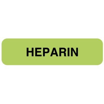 Heparin Label, 1-1/4" x 5/16"