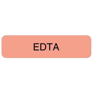 EDTA Label, 1-1/4" x 5/16"