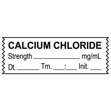 Anesthesia Tape, Calcium Chloride mg/mL, Date Time Initial, 1-1/2" x 1/2"