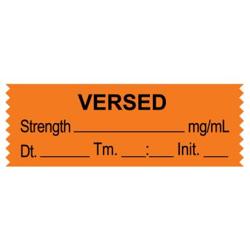 Anesthesia Tape, VERSED mg/mL, DTI 1-1/2" x 1/2"