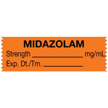 Anesthesia Tape, Midazolam mg/mL, 1-1/2" x 1/2"