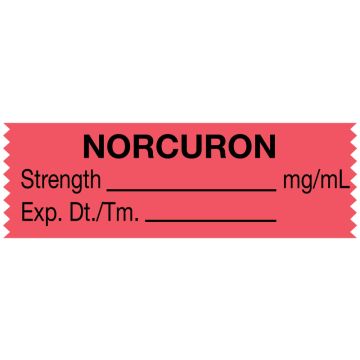 Anesthesia Tape, Norcuron mg/mL, 1-1/2" x 1/2"