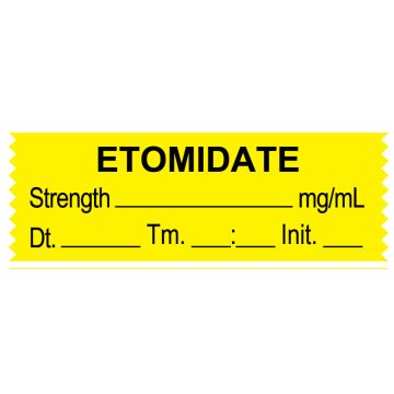 Anesthesia Tape, ETOMIDATE mg/mL, DTI 1-1/2" x 1/2"