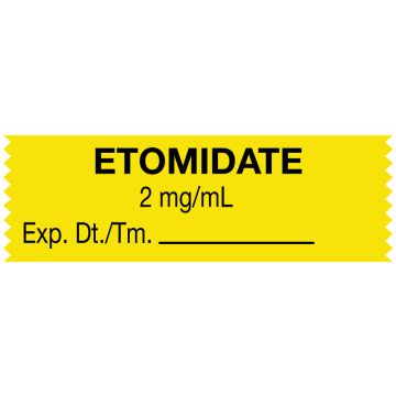 Anesthesia Tape, Etomidate 2 mg/mL, 1-1/2" x 1/2"
