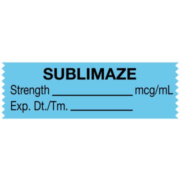 Anesthesia Tape, Sublimaze mcg/mL, 1-1/2" x 1/2"
