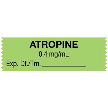 Anesthesia Tape, Atropine 0.4 mg/mL, 1-1/2" x 1/2"