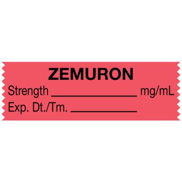 Anesthesia Tape, Zemuron mg/mL, 1-1/2" x 1/2"