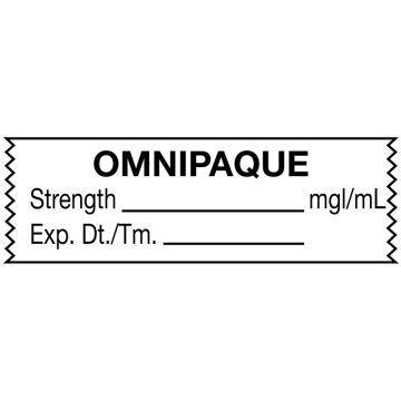 Anesthesia Tape, Omnipaque ____ mgI/mL, 1-1/2" x 1/2"