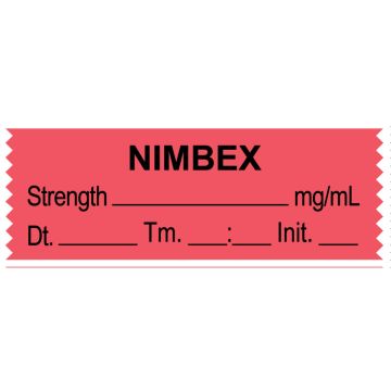 Anesthesia Tape, NIMBEX mg/mL DTI 1-1/2" x 1/2"