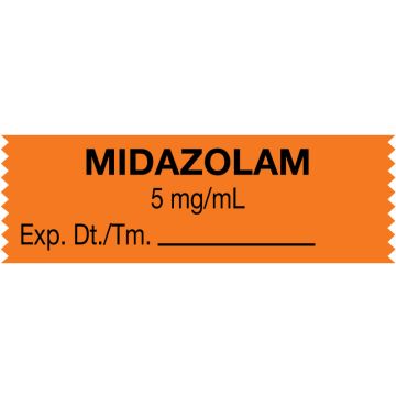 Anesthesia Tape, Midazolam 5 mg/mL, 1-1/2" x 1/2"