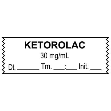 Anesthesia Tape, KETOROLAC 30 mg/mL DTI 1-1/2" x 1/2"