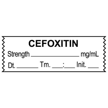 Anesthesia Tape, CEFOXITIN mg/mL DTI 1-1/2" x 1/2"