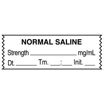 Anesthesia Tape, Normal Saline mg/mL, , Date Time Initial, 1-1/2" x 1/2"