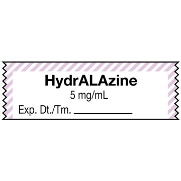 Anesthesia Tape, HydrALAzine 5 mg/mL , 1-1/2" x 1/2"