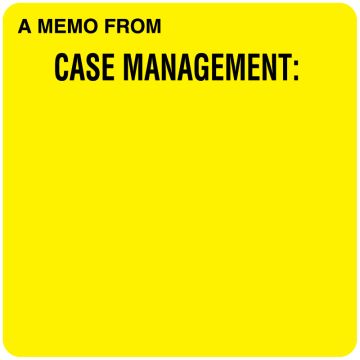 Case Management Label, 2-1/2" x 2-1/2"