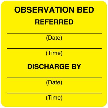 Medical Observation Label, 2-1/2" x 2-1/2"