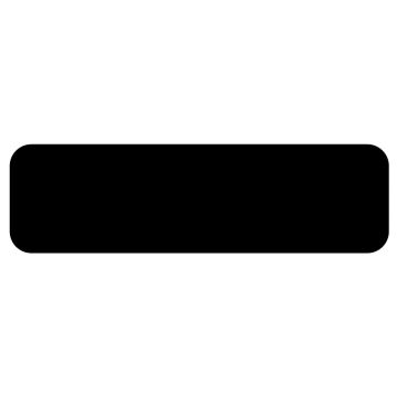Vinyl Rectangle, 7/8" x 1/4"