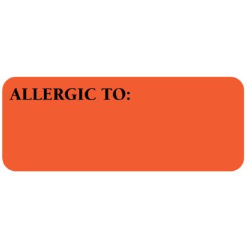 Allergy Alert Label, 2-1/4" x 7/8"