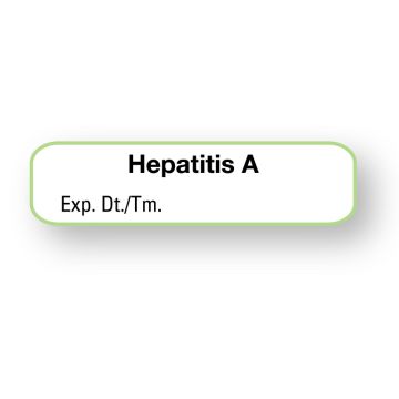 Vaccine Label, Hepatitis A, 1-1/4" x 5/16"