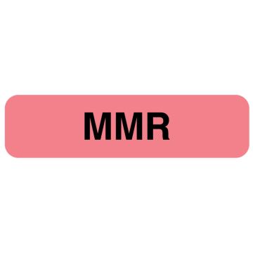 Vaccine Label, MMR, 1-1/4" x 5/16"