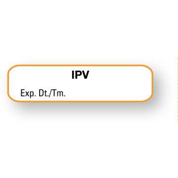 Vaccine Label, IPV, 1-1/4" x 5/16"
