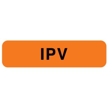 Vaccine Label, IPV, 1-1/4" x 5/16"