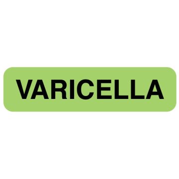 Vaccine Label, Varicella, 1-1/4" x 5/16"