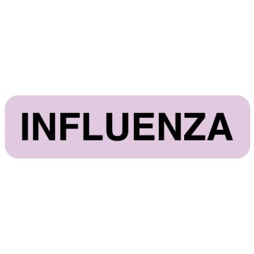 Vaccine Label, Influenza, 1-1/4" x 5/16"