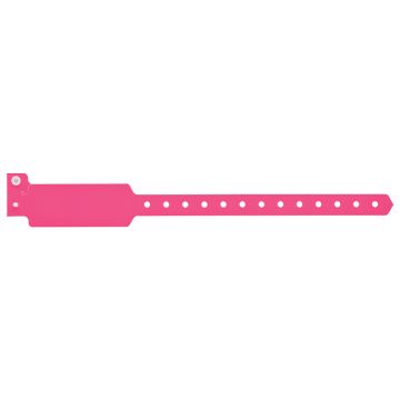 Pink Blank Plastic Wristband 10" x 1 1/8"