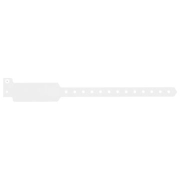 Blank Plastic Wristband 10" x 1 1/8",WH