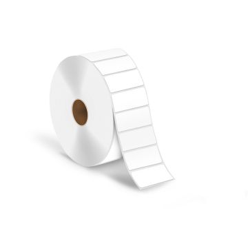 Direct Thermal Printer Labels, 4" Outside Diameter, 2.0" x 1.0"