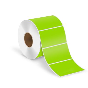 Thermal Transfer Labels, Green Brite Labels, 4.0" x 3.0"