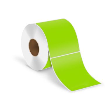 Thermal Transfer Labels, Green Brite Labels, 4.0" x 6.0"