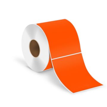 Thermal Transfer Labels, Orange Brite Labels, 4.0" x 6.0"