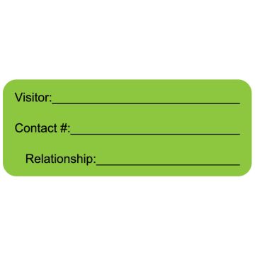 Visitor Contact Label