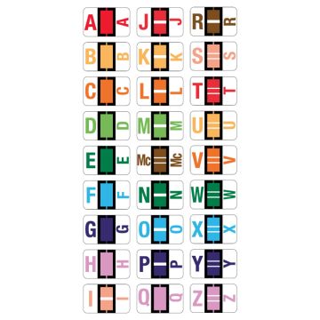 Starter Kit for Alpha File Folder Labels - Ident-A-File Side and Top Compatible, 1-5/8" x 1"