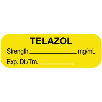 Anesthesia Labels, Telazol mg/mL, 1-1/2" x 1/2"