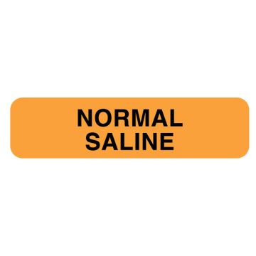 Anesthesia Label, Normal Saline, 1-1/4" x 5/16"