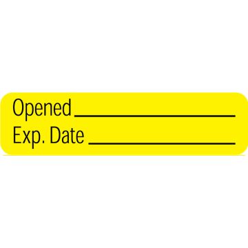 Opened Exp Date Label