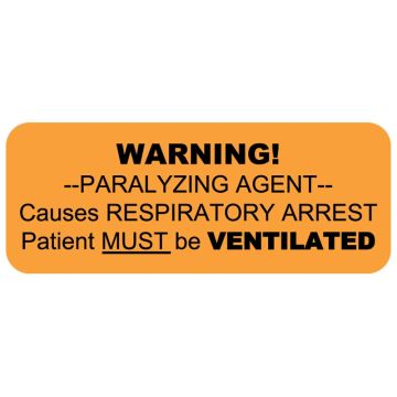 PARALYZING AGENT LABEL