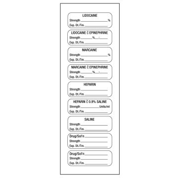 9-label Sheet, 1-1/2" x 1/2"