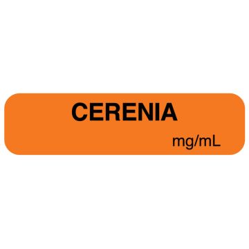 Anesthesia Label, Cerenia mg/mL, 1-1/4" x 5/16"