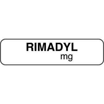 Anesthesia Label, Rimadyl mg, 1-1/4" x 5/16"