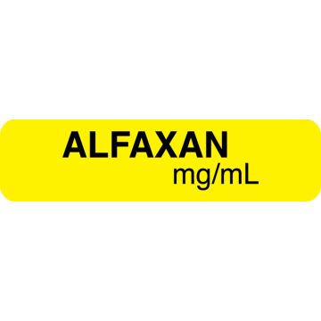 Anesthesia Label, Alfaxan mg/mL, 1-1/4" x 5/16"