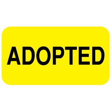 ADOPTED, 1-5/8" X 7/8"