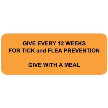 Tick and Flea Medication Label